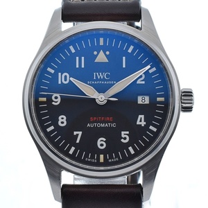 値下 IWC SCHAFFHAUSEN IW326803 パイロットウォッチ スピットファイア デイト 自動巻き メンズ 良品 内箱・保証書付き K#134052