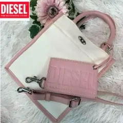 B978. DIESEL●Dロゴ金具◆2way マテリアル クロスボディバッグ