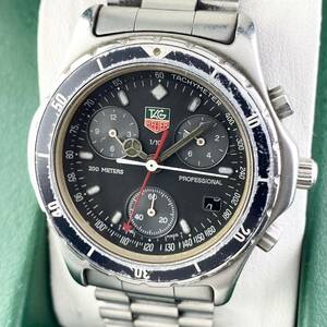 【1円〜】TAG HEUER タグ ホイヤー 腕時計 メンズ 570.206 クロノグラフ ブラック文字盤 プロフェッショナル 200m デイト 正規品