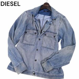 DIESEL ディーゼル 通年 ヴィンテージ加工★ インディゴ ライトオンス デニム ジャケット Gジャン Sz.S　メンズ　I4T01095_4#O