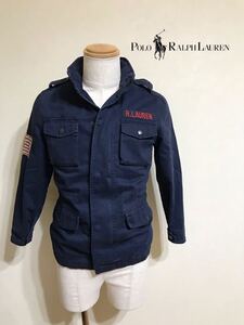 Polo Ralph Lauren ポロ ラルフローレン 中わた ミリタリージャケット トップス ジュニアサイズM (10-12) 長袖 ネイビー 150/76