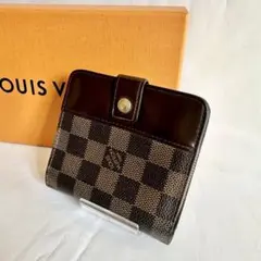 【大人気】Louis Vuitton ルイヴィトン　ダミエ 二つ折り財布