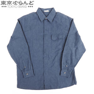 101702538 ディオール・オム DIOR HOMME M.WOMAN SHIRT カジュアルシャツ 013C522A4082 ブルー サドルポケット M 長袖シャツ メンズ