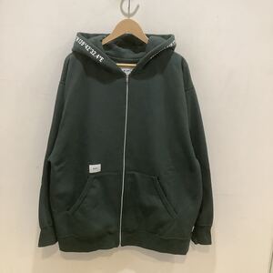 WTAPS ダブルタップス 222ATDT-CSM18 2022A/W ZIP HOODY ジップパーカー クロスボーン グリーン サイズ3 584854