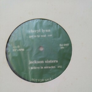 レコード☆JACKSON SISTERS I Believe In Miracles☆ CHERYL LYNN☆ジャクソンシスターズ☆Lp見本☆