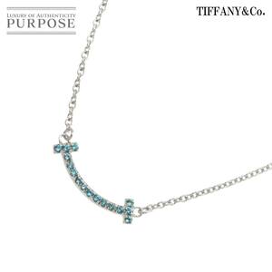 ティファニー TIFFANY&Co. T スマイル トパーズ ネックレス 46cm ミニ K18 WG ホワイトゴールド 750 T Smile Necklace 90259182