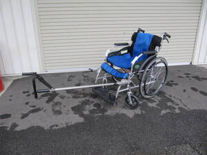 美品　けん引式車いす　マツモラ「人引車」 災害時の避難　バリアフリー旅行　未使用に近い　手渡し歓迎　山梨県より