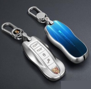 ポルシェ キーケース キーカバー キーホルダー 金属製 PORSCHE スマート キーケース カイエン マカン パナメーラ 718 911 耐衝撃