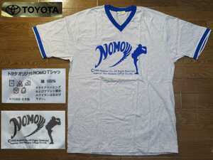 新品★当時物1990年代(95年)非売品【TOYOTAトヨタ×野茂英雄NOMO】オリジナルTシャツ【ゆうパケットなら送料無料】VネックMLB日本製★