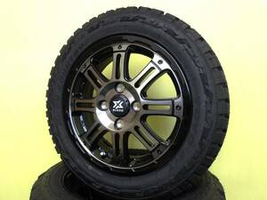 S3844 新品 4本 クロスブラッド XB01 4.5J +43 マットスモーククリア 155/65R14 オープンカントリー R/T スペーシアギア ウェイク eKクロス