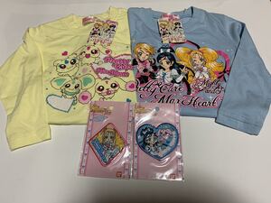 ふたりはプリキュアMaxHeart☆長袖Tシャツ・100サイズ&ワッペン☆4点セット