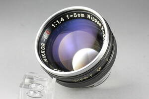 実用美品 NIKKOR S.C 5cm F1.4 Sマウント 黒鏡胴 NIPPON KOGAKU 日本光学 ブラック Nikon ニコン 実写テスト済み #135-3