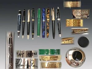 R0915 VISCONTI ビスコンティPARKER パーカー等 ボールペン 9点 文房具 筆記用具 革製の箱