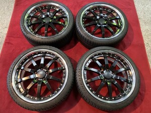 アウディ　A4　ワーク　グノーシスGS1　カラー：マットブラック　8.0J‐19+48　112　5H　66.6Φ　コンチDWS235/35R19　2015年製４本セット