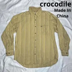 crocodile ボタンシャツ　ストライプ　中国製