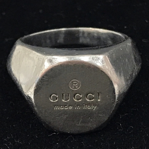 1円 グッチ 925 トレードマーク リング 指輪 13号 重量19g イタリア製 アクセサリー ブランド小物 服飾小物 GUCCI