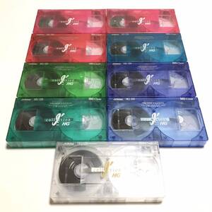 【未開封品】 Victor VHS ai collection 9本 セット / ビクター ビデオテープ クリア カラー スケルトン カセット