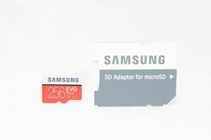 送料無料！ SAMSUNG サムスン EVO Plus Micro SDXC 256GB U3 UHS-Ⅰ SDアダプターセット #22072002