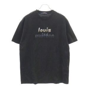 LOUIS VUITTON ルイヴィトン 23AW ビーズロゴ エンブロイダリー クルーネック半袖Tシャツ RM232 NPG HPY86W ブラック