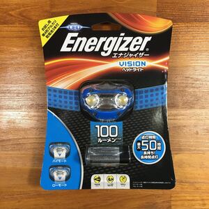 【送料無料／新品】LEDヘッドライト Energizer エナジャイザー 100ルーメン 50時間 2ライトモード 青 ブルー　アウトドア／防災