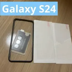 Galaxy S24 保護フィルム カメラフィルム ガイド枠付き