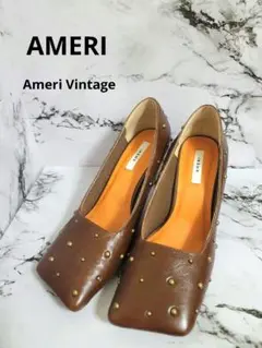 美品✨AMERI　パンプス　TRAPEZOID CUT STUDS PUMPS