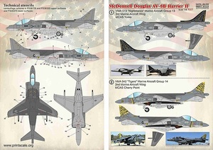 プリントスケール 48-153 1/48 マクドネル・ダグラス AV-8B ハリアーII Part1