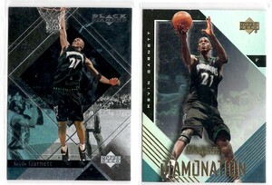 NBA 99-00 UD BLACK DIAMOND Kevin Garnett ケビン・ガーネット 2枚セット 新品ミント状態品