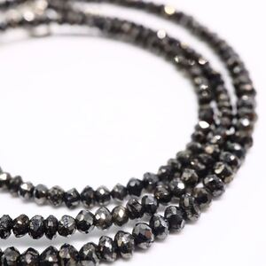 1円〜!!20.00ct!!▲K18WG 天然ブラックダイヤモンドネックレス▲ J 約4.8g 約45.0cm black diamond necklace カジュアル EA1/EA4 C275