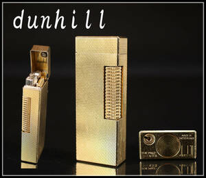 【秀】ZB746 【dunhill】 ダンヒル ガスライター ゴールド／発火確認済み美品！ｒ