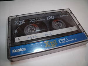 使用済み　中古　カセットテープ　コニカ　XR-1　Type1　ノーマル　120分　1本　爪なし　No116ケース割れあり