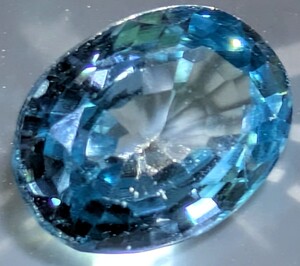 超烈光 天然ブルージルコン 1.01ct 裸石 ルース ジュエリー jewelry パワーストーン ダブリング 風信子石 世界最古の鉱物 ジェムクオリティ