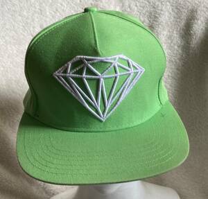 【DIAMOND SUPPLY CO. ダイヤモンド サプライ】黄緑カラーがオシャレなスナップバックキャップCAP帽子です!!size:大人用FREE 男女OK