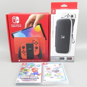 1円〜 Nintendo Switch スイッチ 本体 有機ELモデル マリオレッド 初期化・通電確認済み 計4点 ゲームハード 208-3335060【O商品】