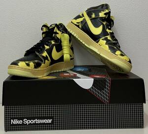 1円スタート スニーカー 26.5cm Nike Dunk High 1985 SP Yellow Acid Wash ナイキ ダンク ハイ イエロー アシッドウォッシュ DD9404-001