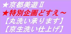 ◇京都美遊◇33【京生洗い】【色無地着物のお手入れ・丸洗いクリーニング承ります】【着物の解れ直し・八掛裾切れ直し等も承っております】