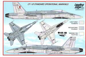 1/48　Leading Edge Models Decal リーディングエッジ　デカール 48.87 "CF-18 Canada Combat Hornets"