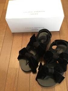 CECILIE BAHNSEN セシリーバンセン APRIL SANDAL x suicoke スイコック ベルベットリボン サンダル リボン 新品 ブラック 25cm