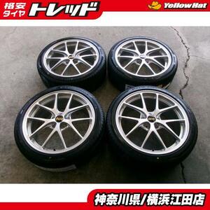 ◆BBS RI-A RI-A021◆7.5×18 +48 5H100◆2024年製新品夏タイヤ付◆ピレリパワジー 225/40R18インチ◆プリウスカローラレクサスCT 江田