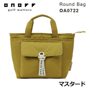 ONOFF Round Bag OA0722 ラウンドバッグ【マスタード】【オノフ】【ゴルフバッグ】【ポーチ】【グローブライド】【カートバッグ】