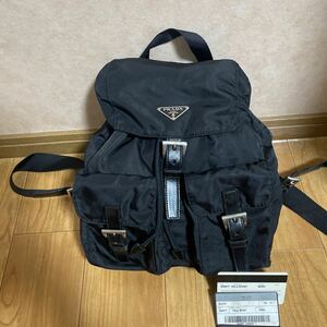  極美品 ギャラ付き プラダ BZ6677 TESSUTO SPORT バックパック PRADA テスートナイロン ブラック ナイロン リュック