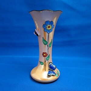 オールドノリタケ　蝶と花　花瓶