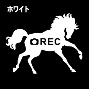 《JK19》10.0×7.9cmドラレコ用【馬シルエットA】G1、有馬記念、JRA、ケイバ、日本ダービー、馬術部、馬具、乗馬ステッカー(0)