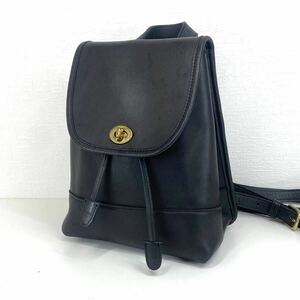 COACH コーチ オールドコーチ リュックサック バックパック ブラック レザー a317