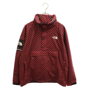 シュプリーム 11SS ×THE NORTH FACE Windbreaker Pullover ザ ノースフェイス ウィンドブレイカー プルオーバーパーカー レッド/ネイビー