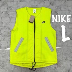 【L】新品 メンズ NIKE ナイキ NSW SPE シェルパ フリース ベスト 定価9900円 ハイパイル フリースベスト ボア イエロー