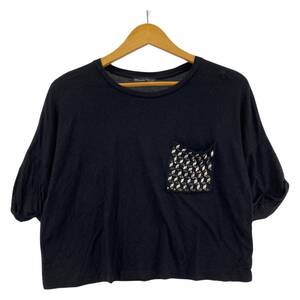 ゆうパケットOK ZARA ザラ スタッズ カットソー sizeM/ブラック