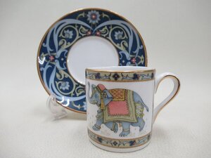 D0167 ウェッジウッド ブルーエレファント デミタス カップ＆ソーサー WEDGWOOD