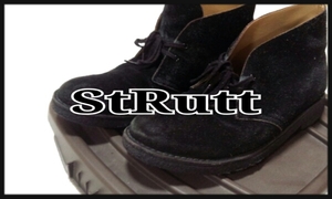 【StRutt/ストラット】 本革 デザートブーツ チャッカ　黒 27.0