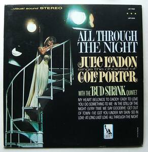 ◆ なんと当時の未開封シールド品 ◆ JULIE LONDON With The BUD SHANK Quintet / All Through The Night ◆ Liberty LST-7434 (color) ◆